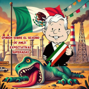 Imagen de amlo que derrotó al dinosaurio del mexico postrevolucionario al fin de su sexenio