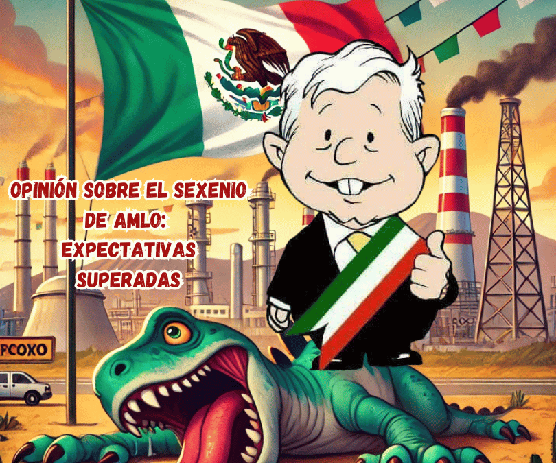 Imagen de amlo que derrotó al dinosaurio del mexico postrevolucionario al fin de su sexenio