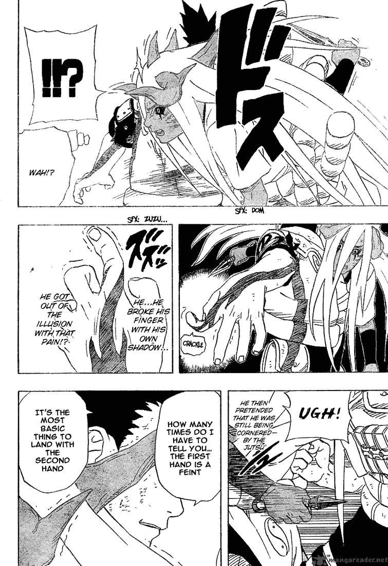 Dynamic manga page: a long-haired fighter launches a rapid attack toward an unseen opponent, bold sound effects dominate the panel.